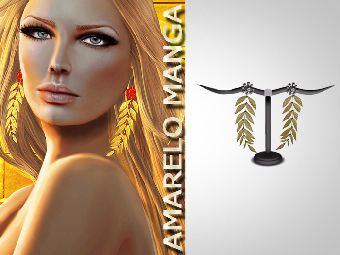 [Amarelo Manga ] - Earring Spring [Black Diamond]