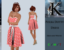 *Keresma* Polka Dotty - Red and White spots