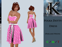 *Keresma* Polka Dotty - Pink and White spots