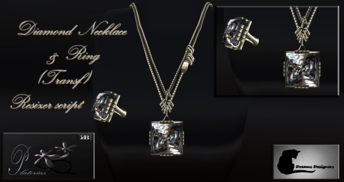 Black Diamond Necklace & Ring Box