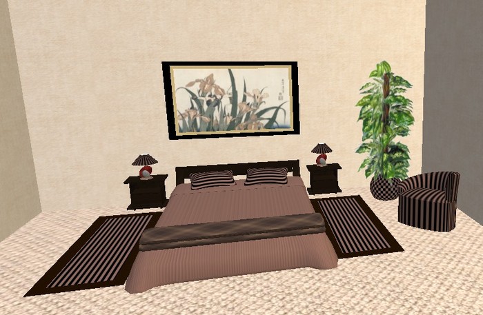 Bedroom set with cuddle bed - Chocolate