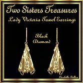 TST - LADY VICTORIA TASSEL BLACK DIAMOND EARRINGS YG