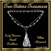 TST - LADY VICTORIA TASSEL DIAMOND NECKLACE SILVER