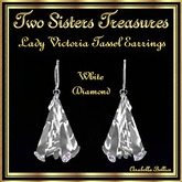 TST - LADY VICTORIA TASSEL DIAMOND EARRINGS SILVER