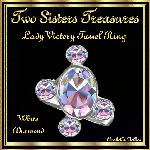 TST - LADY VICTORIA TASSEL DIAMOND RING SILVER