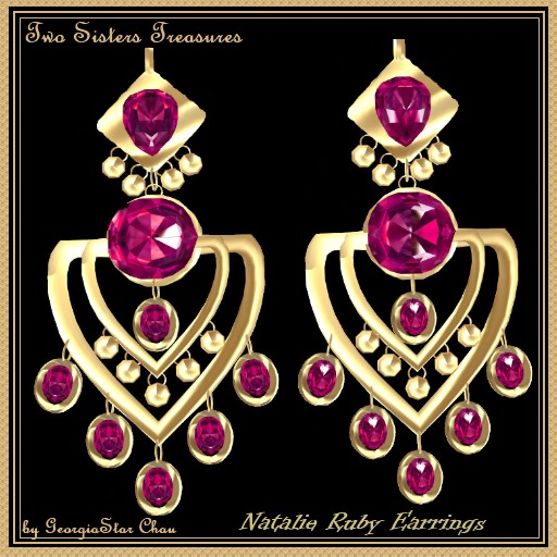 TST Natalie Ruby Earrings