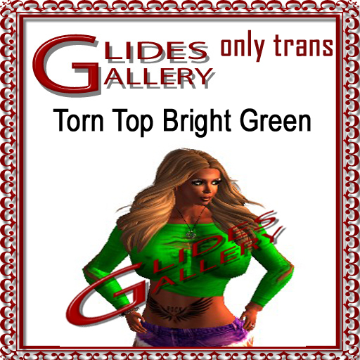 Torn Top Bright Green