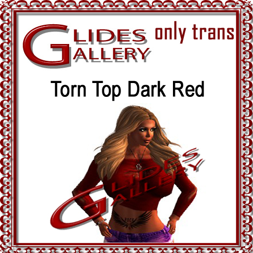 Torn Top Dark Red