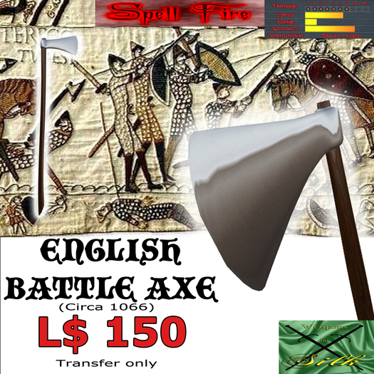 Second Life Marketplace English Battle Axe