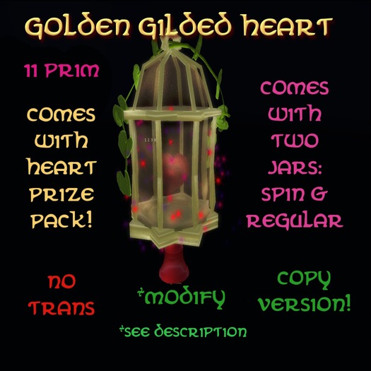 {G} Gilded Heart Tip Jars (Copy)