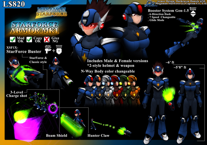 XSF1- Megaman StarForce Armor MK1 (boxed)