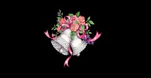 Wedding bells decoration full perms texture