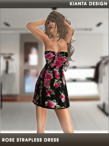 Kianta Design - Rose Strapless Dress