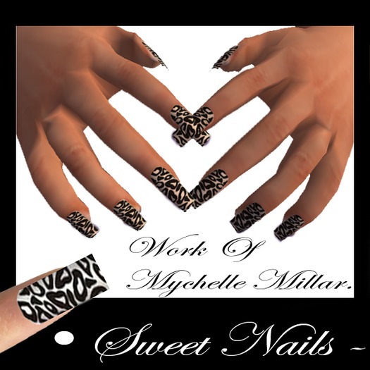 Long nails M01 Color Black and Grey Collection M'Lady!