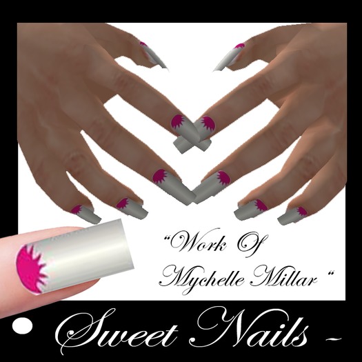 Long Nails M07 color gray and pink M'Lady Collection!