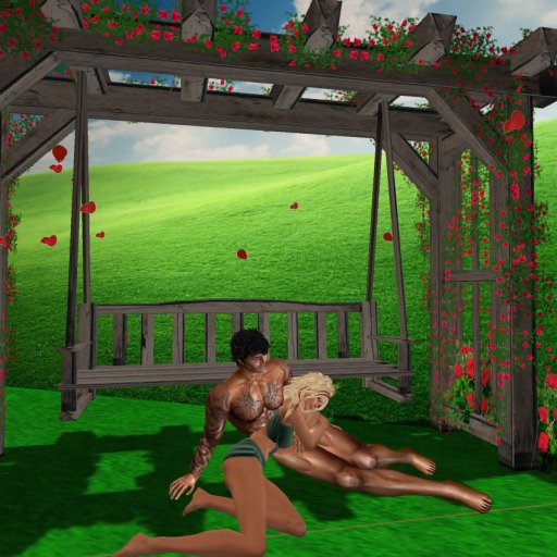 R&L Romantic Kiss & Cuddle Garden seat