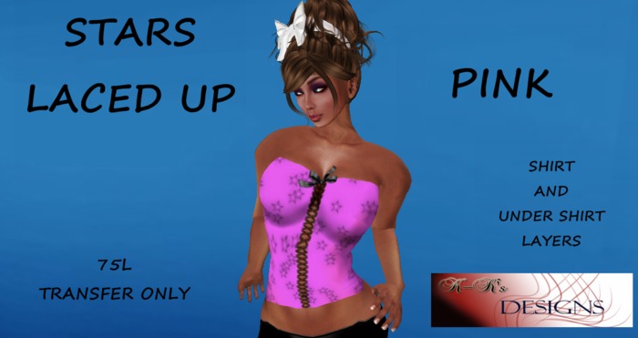 Stars Laced Up Pink
