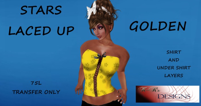 Stars Laced Up Golden
