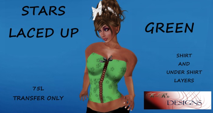 Stars Laced Up Green