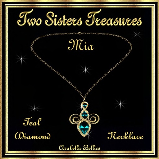 TST - MIA TEAL DIAMOND NECKLACE GOLD