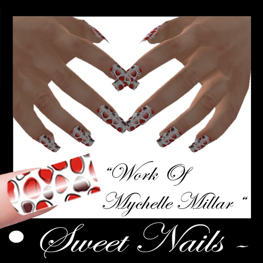 Ongles longs M23 Couleur: blanc, rouge et le vin. M'Lady collection!