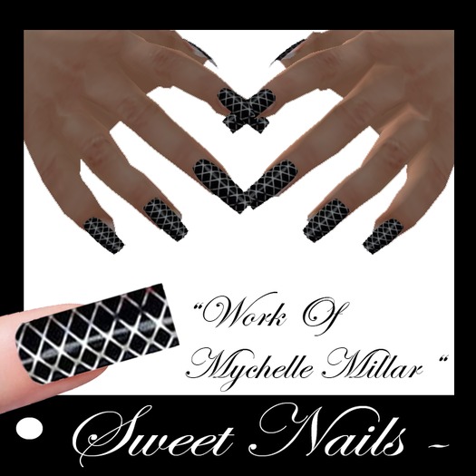 Long Nails M24 color black and gray M'Lady Collection!