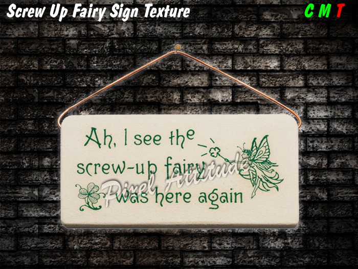 Screw Up Fairy Plaque Texture