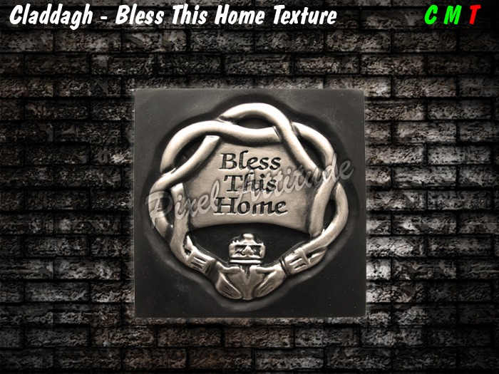 Claddagh - Bless this Home Plaque Texture 