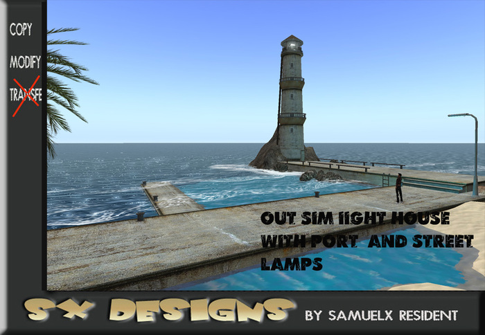 Rezzer puerto con faro 45 prims