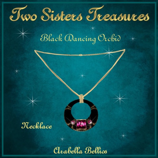 DANCING BLACK ORCHID NECKLACE