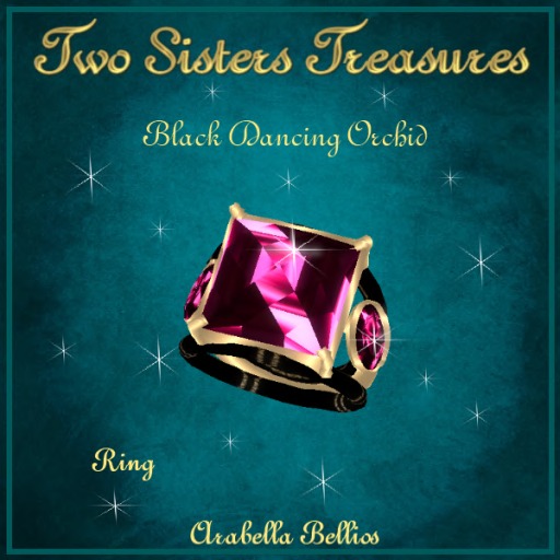 DANCING BLACK ORCHID RING