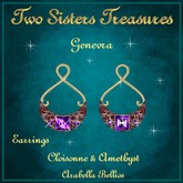 GENEVRA CLOISONNE AMETHYST EARRINGS