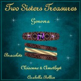 GENEVRA CLOISONNE AMETHYST BRACELETS