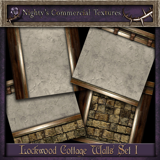 Twisted Thorn Textures- The Georgiana Series, Set 1 - Rococo Wallpaper Textures