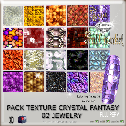 PACK TEXTURE CRYSTAL FANTASY 02 JEWELRY