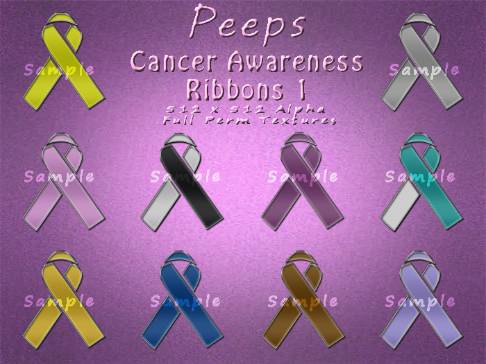 Peeps Textures Cancer Awareness Ribbons 1