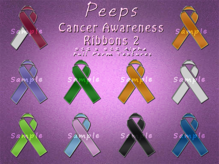 Peeps Textures Cancer Awareness Ribbons 2