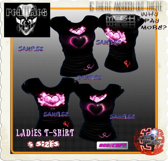 slx moon store box  Ladies Hearts T-Shirtz