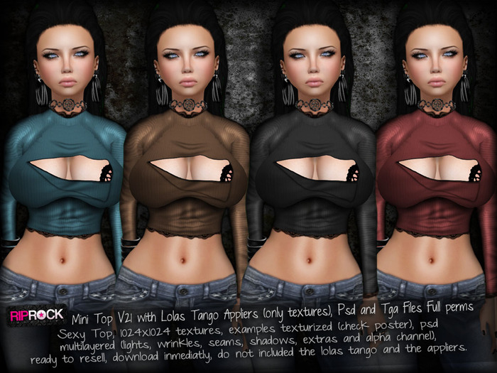 RipRock - Mini Top V21 with Lolas Tango Appliers (psd files)