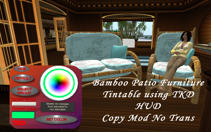 Tintable Bamboo Patio Furniture