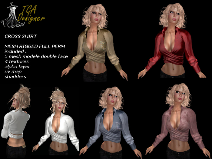 MESH FULL PERM RIGGED CROSS SHIRT 