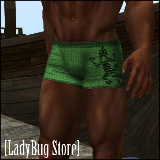 [LadyBug Store] Underwear  Green Lizard