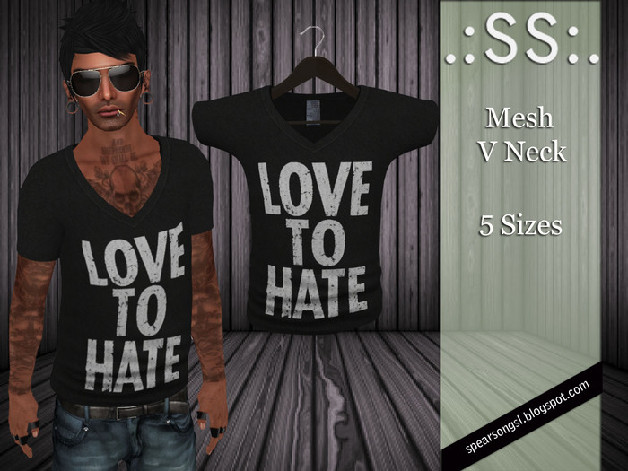 .:SS:. Mesh V Neck - Love to Hate