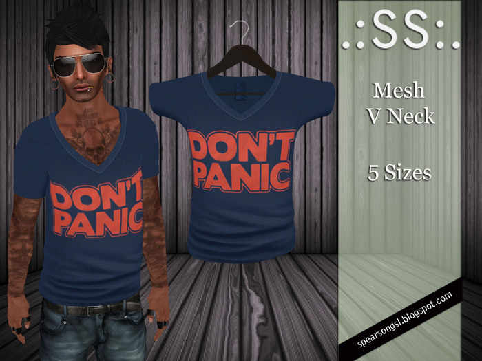 .:SS:. Mesh V Neck - Don't Panic