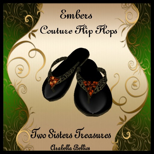 EMBERS COUTURE FLIP FLOPS BOXED