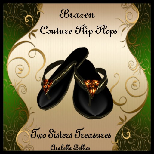 BRAZEN COUTURE FLIP FLOPS BOXED