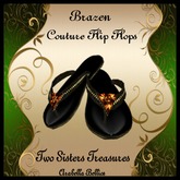 BRAZEN COUTURE FLIP FLOPS BOXED
