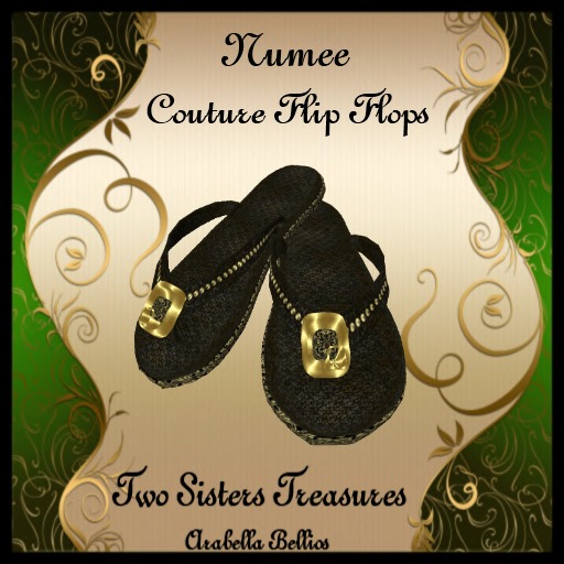 NUMEE COUTURE FLIP FLOPS BOXED