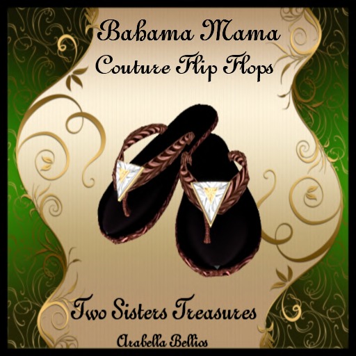 BAHAMA MAMA COUTURE FLIP FLOPS BOXED