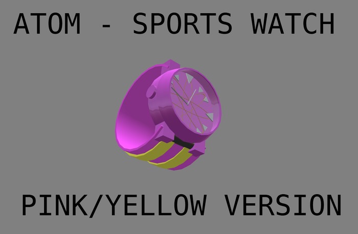 ATOM - Sports Watch - Pink/Yellow